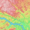 Mappa topografica Réserve de biodiversité de la Vallée-de-la-Rivière-Sainte-Marguerite, altitudine, rilievo