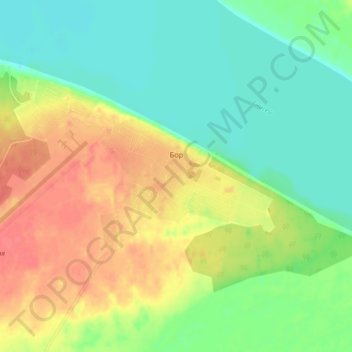 Mappa topografica Бор, altitudine, rilievo