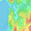 Mappa topografica Lires, altitudine, rilievo