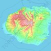 Mappa topografica Kauai, altitudine, rilievo