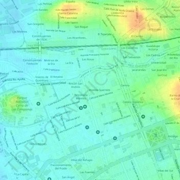 Mappa topografica Mariano Escobedo, altitudine, rilievo