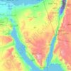Mappa topografica Sinai Peninsula, altitudine, rilievo