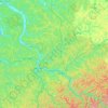 Mappa topografica Kanawha River, altitudine, rilievo