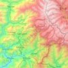 Mappa topografica Gangtok district, altitudine, rilievo