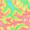 Mappa topografica Bad Gastein, altitudine, rilievo