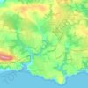 Mappa topografica Ilston, altitudine, rilievo