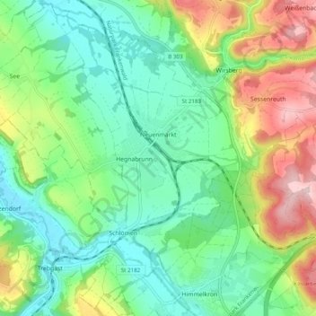 Mappa topografica Neuenmarkt, altitudine, rilievo