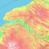 Mappa topografica Alta Normandia, altitudine, rilievo