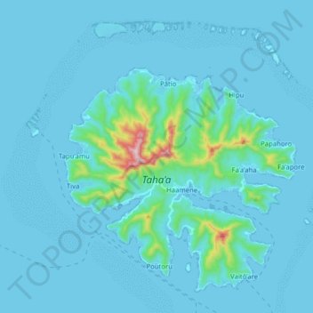 Mappa topografica Taha’a, altitudine, rilievo