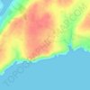 Mappa topografica Coolum, altitudine, rilievo