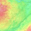 Mappa topografica Canal-Rideau, altitudine, rilievo