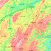 Mappa topografica 花垣县, altitudine, rilievo