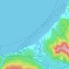 Mappa topografica Pleasant Bay, altitudine, rilievo