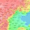Mappa topografica 河北省, altitudine, rilievo