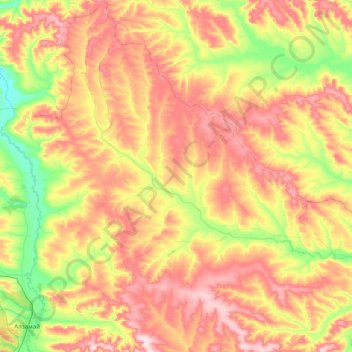 Mappa topografica Катарминское сельское поселение, altitudine, rilievo