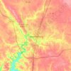 Mappa topografica Lawrenceburg, altitudine, rilievo