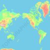 Mappa topografica Alaska, altitudine, rilievo