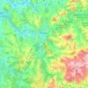 Mappa topografica Pedreira, altitudine, rilievo