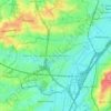Mappa topografica 1070, altitudine, rilievo