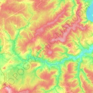 Mappa topografica Сыра, altitudine, rilievo