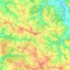 Mappa topografica Le Houga, altitudine, rilievo