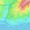 Mappa topografica Belém, altitudine, rilievo