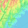 Mappa topografica City of New Rochelle, altitudine, rilievo