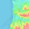 Mappa topografica Wimereux, altitudine, rilievo