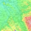 Mappa topografica Niederrhein, altitudine, rilievo