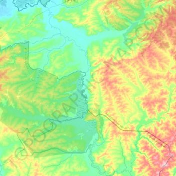 Mappa topografica Сары-Чумыш, altitudine, rilievo