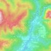 Mappa topografica Lozzo di Cadore, altitudine, rilievo