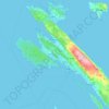 Mappa topografica Arbe, altitudine, rilievo