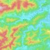 Mappa topografica 勝浦町, altitudine, rilievo