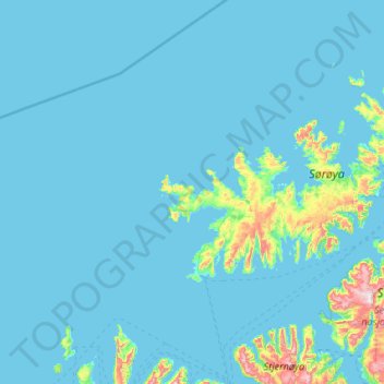 Mappa topografica Hasvik, altitudine, rilievo