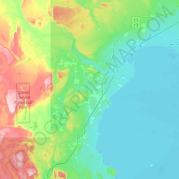 Mappa topografica Dorion Township, altitudine, rilievo