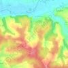 Mappa topografica Roquebrune, altitudine, rilievo