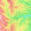 Mappa topografica Fort Worth, altitudine, rilievo