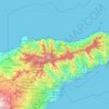 Mappa topografica Parque Rural de Anaga, altitudine, rilievo