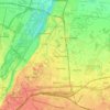 Mappa topografica Bogenhausen, altitudine, rilievo