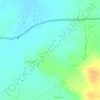 Mappa topografica Dongargaon, altitudine, rilievo