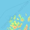 Mappa topografica Troms, altitudine, rilievo