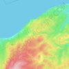 Mappa topografica New Bandon Parish, altitudine, rilievo