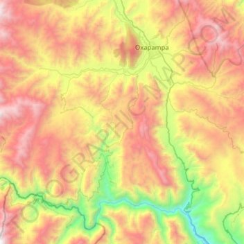 Mappa topografica Chontabamba, altitudine, rilievo
