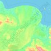 Mappa topografica Нижнеколымский улус, altitudine, rilievo