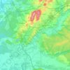 Mappa topografica Bourgogne-Franche-Comté, altitudine, rilievo