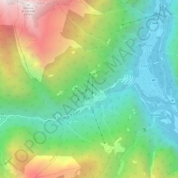 Mappa topografica Linescio, altitudine, rilievo