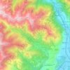 Mappa topografica Valchiusa, altitudine, rilievo