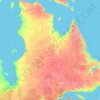 Mappa topografica Nord-du-Québec, altitudine, rilievo