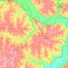 Mappa topografica Doniphan County, altitudine, rilievo