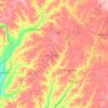 Mappa topografica Sioux County, altitudine, rilievo